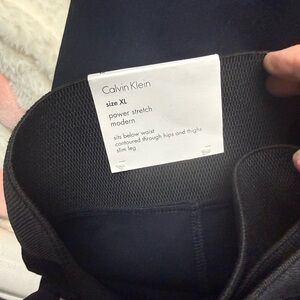 Calvin Klein Black Modern Stretch Pants